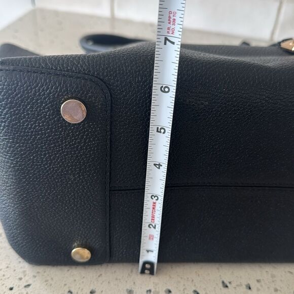 Michael Kors Mercer Large Satchel Black Leather Handbag Top Zip Closure Bag GUC - Picture 8 of 14